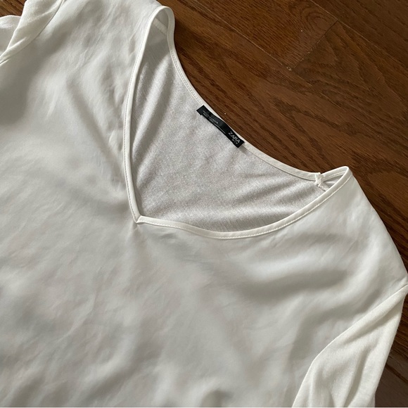 Zara shirt silky front, cotton back - Picture 2 of 5